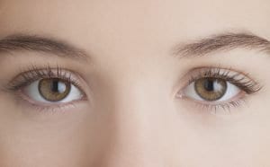 close up of woman's eyes