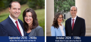 West Virginia personal injury lawyer Brooks West before and after photos after losing weight on a low fat plant based diet.