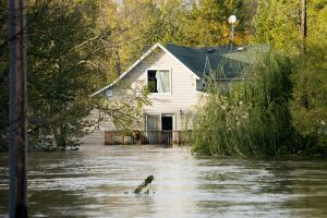 Flooded house in West Virginia the subject of an insurance dispute