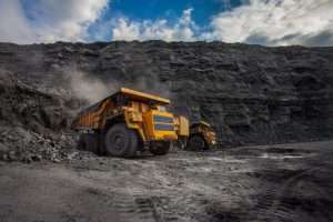 Coal mining truck working a West Virginia mine.